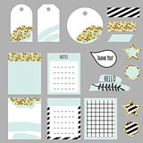 Journaling planner card notes and tags.