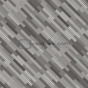 Modern Halftone Texture. Endless Abstract Background With Random Size Squares. Vector Seamless Pattern.