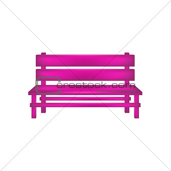 Rural bench in pink design