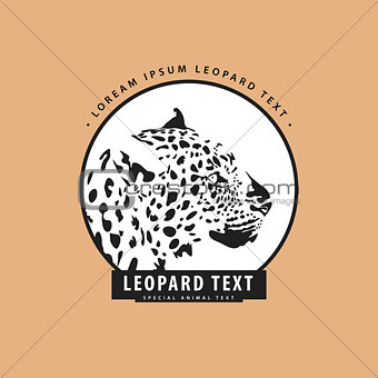 Stylish logo with leopard