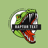 Logo with a raptor on a green background