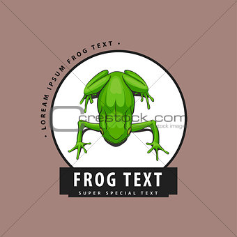 Designer logo with a frog