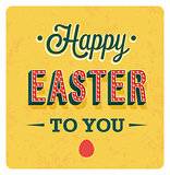 Happy Easter Day vintage greeting card.