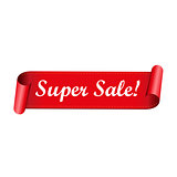 Super Sale red ribbon
