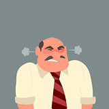 Illustration of an angry business man
