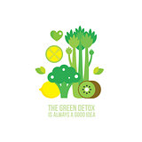 Celery Kiwi Broccoli Lemon Lime Healthy and delicious green food
