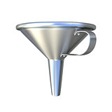 Steel funnel. 3D