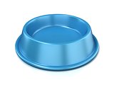 Blue empty pet bowl, 3D