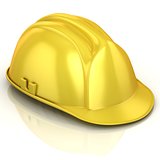 Yellow safety helmet