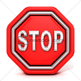 Stop sign. 3D