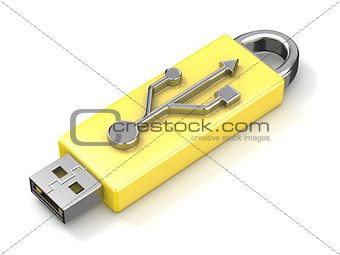 USB flash drive. 3D