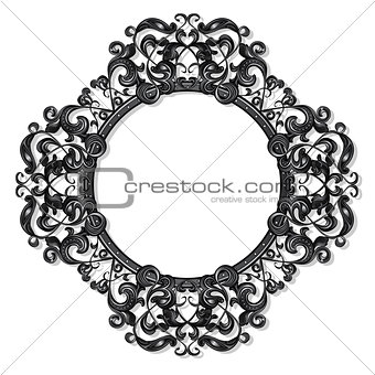 round carved vintage frame for picture or photo
