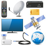 Vector Satellite Television Icons