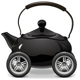 Vector Teapot on Wheels