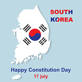 15 August Happy Constitution Day South Korea