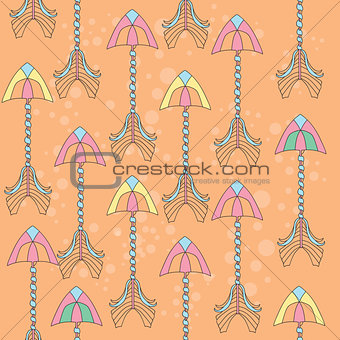 Vector seamless colorful ethnic pattern with arrows - pattern