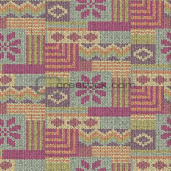Scandinavian wool knitted seamless pattern