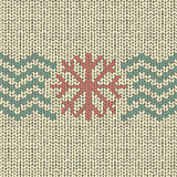Knitting pattern with snowflake and zigzag texture