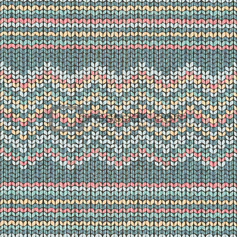 Fabric knitted texture, zigzag seamless pattern