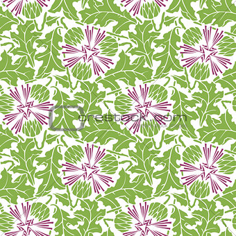 Greenery blowball seamless pattern background