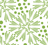 Green floral dandelion seamless pattern background