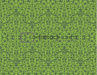 Greenery eco swirl seamless pattern texture vector