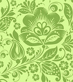 Greenery russian floral seamless pattern texture