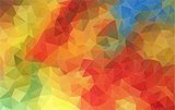 Horizontal Abstract 2D geometric colorful background