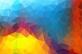 Flat Horizontal Abstract 2D geometric colorful background