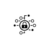 Cyber Security Icon. Flat Design.