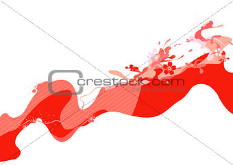 Red abstract background 