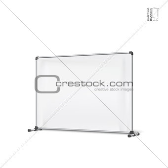 Advertising banners shield mockup, template