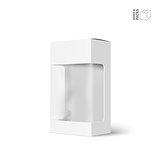White vector product package box with window