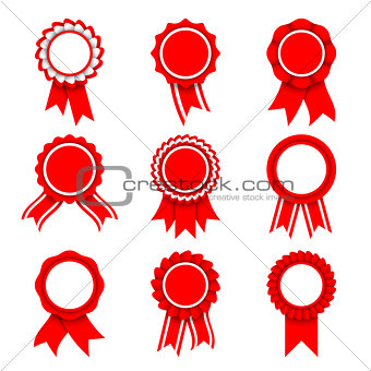 Red Award Medals