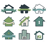 Real estate symbol house logos