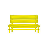 Rural bench in yellow design