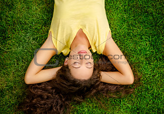 Sleeping over the grass