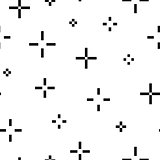 Seamless minimalistic pattern with crosses. Memphis design