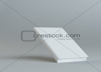 White book template on gray background