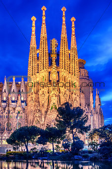 Barcelona, Catalonia, Spain: Basicila and Expiatory Church of the Holy Family, known as Sagrada Familia