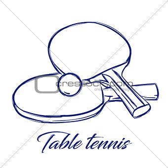 table tennis bats and ball