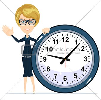Woman Holding Clock,