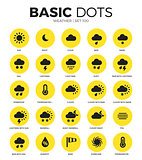 Weather flat icons vector set