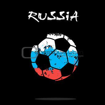 Flag of Russia as an abstract soccer ball