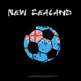 Flag of New Zealand as an abstract soccer ball