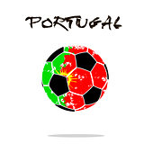 Flag of Portugal as an abstract soccer ball