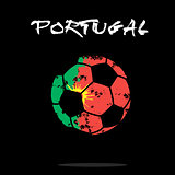 Flag of Portugal as an abstract soccer ball
