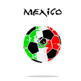 Flag of Mexico as an abstract soccer ball