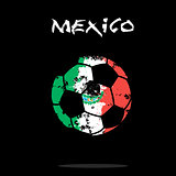 Flag of Mexico as an abstract soccer ball