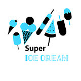 Vector Icons of different ice cream